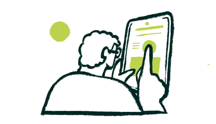 Una persona interactuando con una tablet